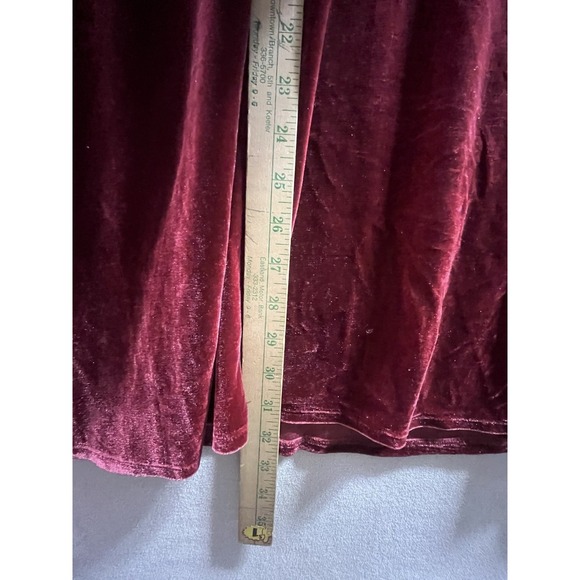 Soft Surroundings Velvet Tunic Mock Neck Women's 2XL Whimsy Maroon - Picture 2 of 10